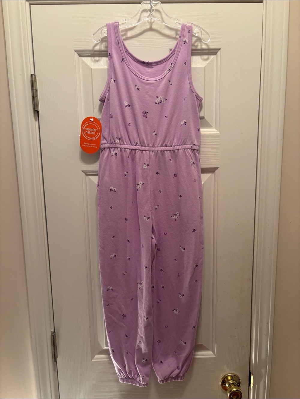 NWT wonder nation Lavender Floral Tank  Jumpsuit